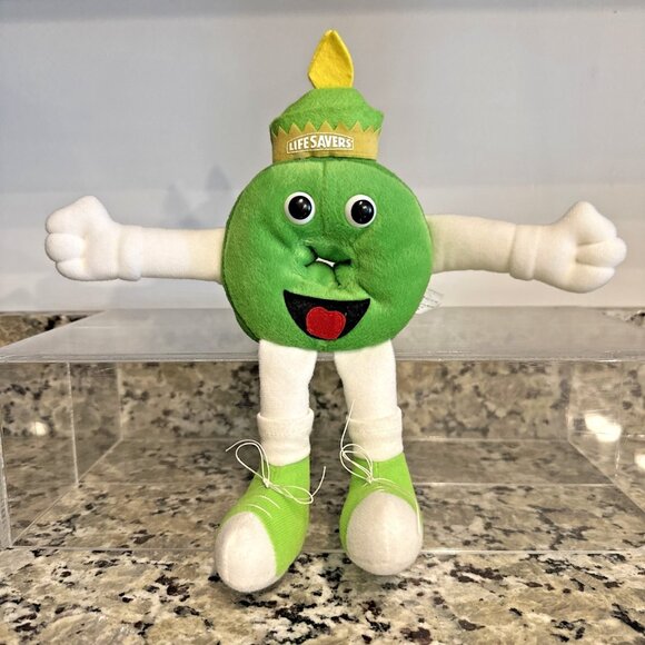 Vintage 1980’s Art's Toy LIFESAVERS Green Plush Very Rare 10" Shelf Sitter NICE! - Picture 1 of 8
